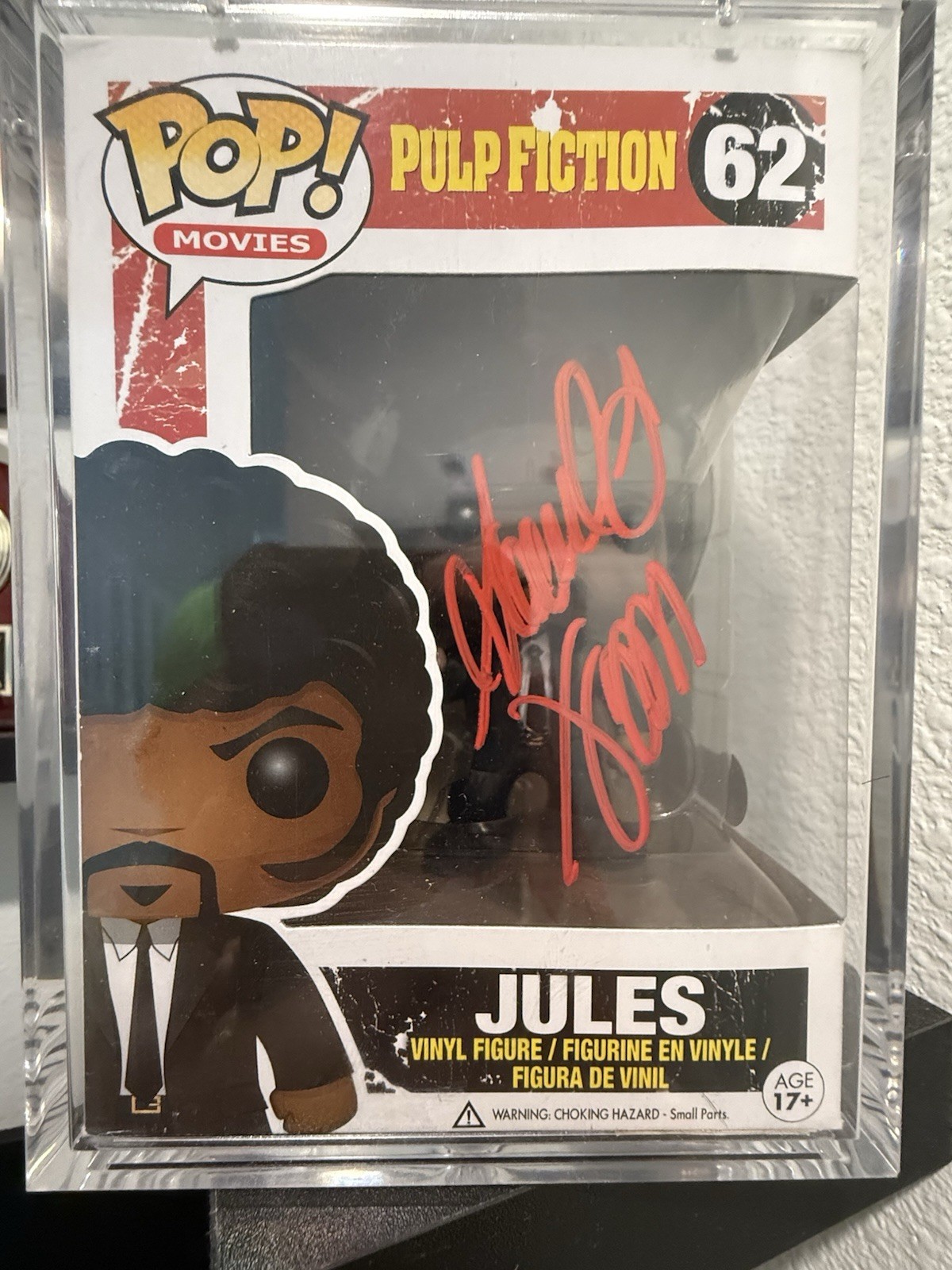 Pulp Fiction Funko Pop Jules #62 Becket W0096512 Signed/Auto Samuel Jackson