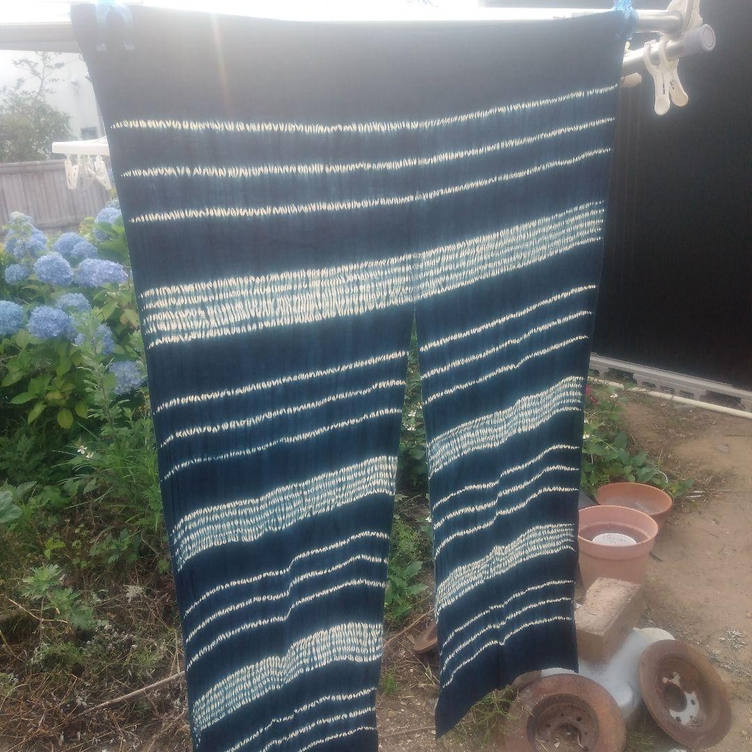 Noren Unused, beautiful condition Special price indigo dyed tie-dyed curtain 76×