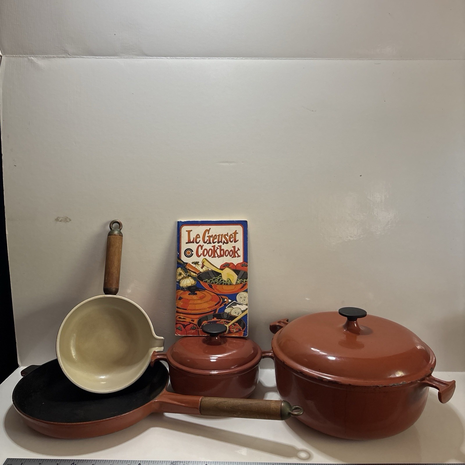 RARE Le Creuset  Burnt Sienna Orange Enzo Mari Set #17,and #26