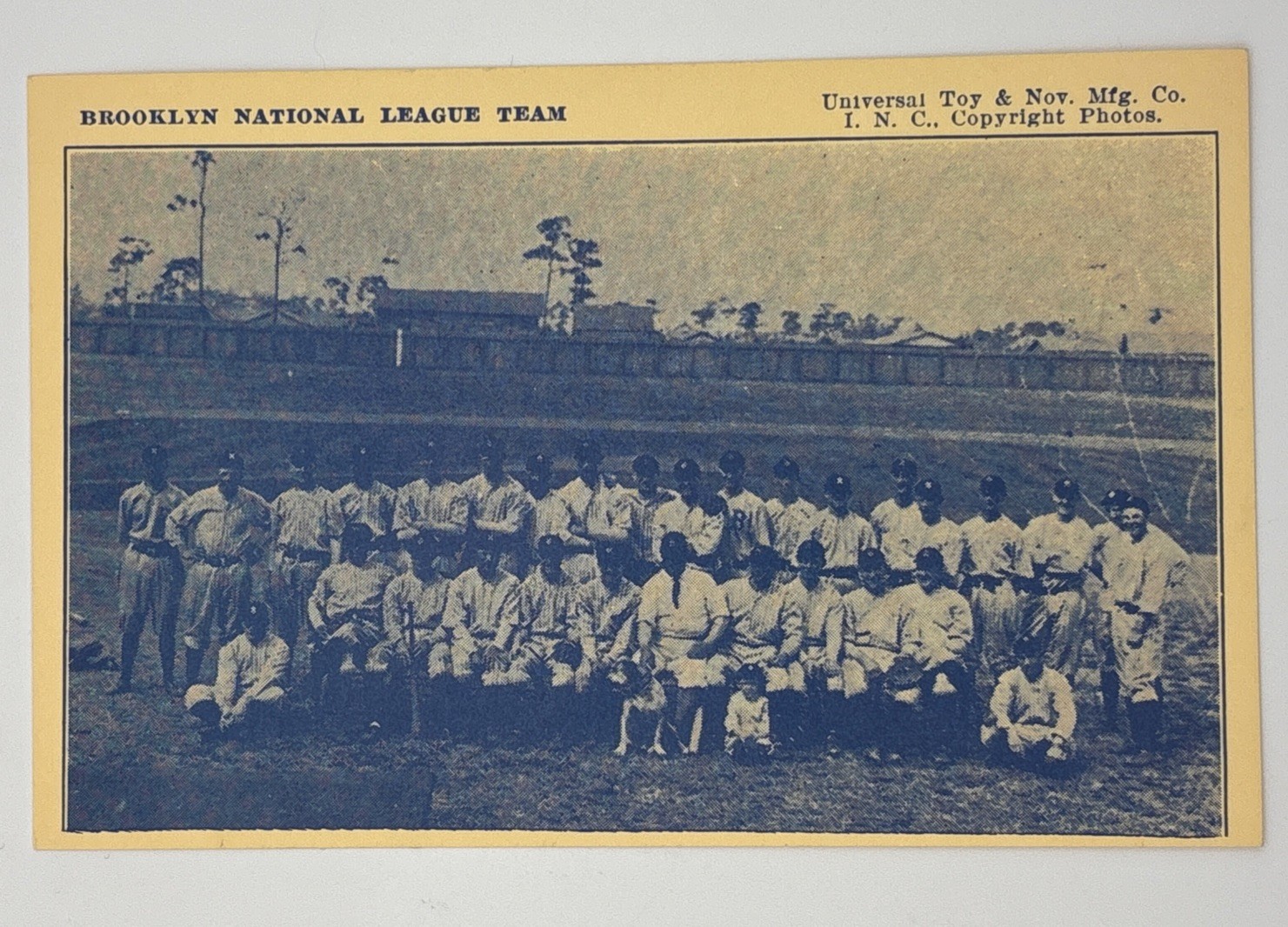Brooklyn National League Baseball Team Photo Reprint Vintage Postcard