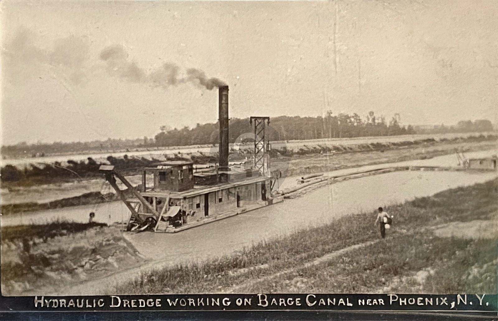 Dredging Canal Phoenix NY c1915 RPPC Photo Postcard COPY Dredging Canal Phoenix NY c1915 RPPC Photo Postcard COPY