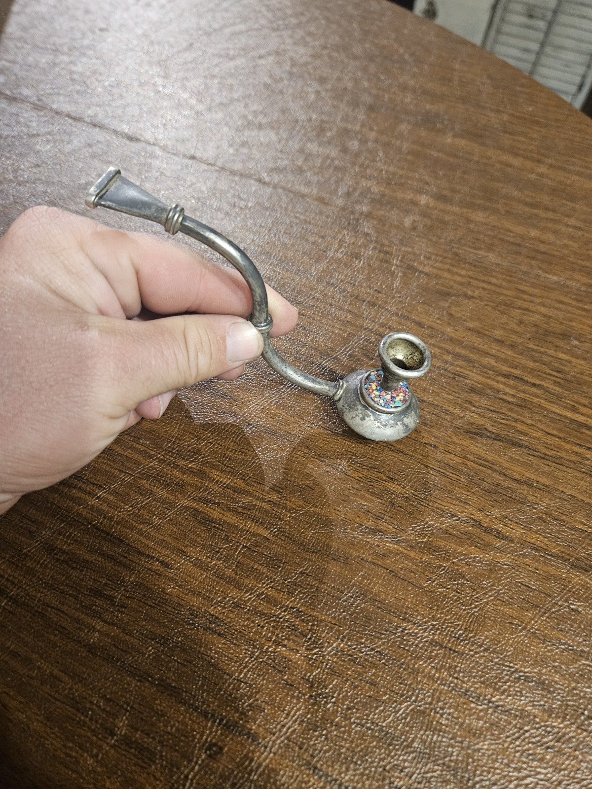 Vintage Alpaca Mexico Tobacco Pipe