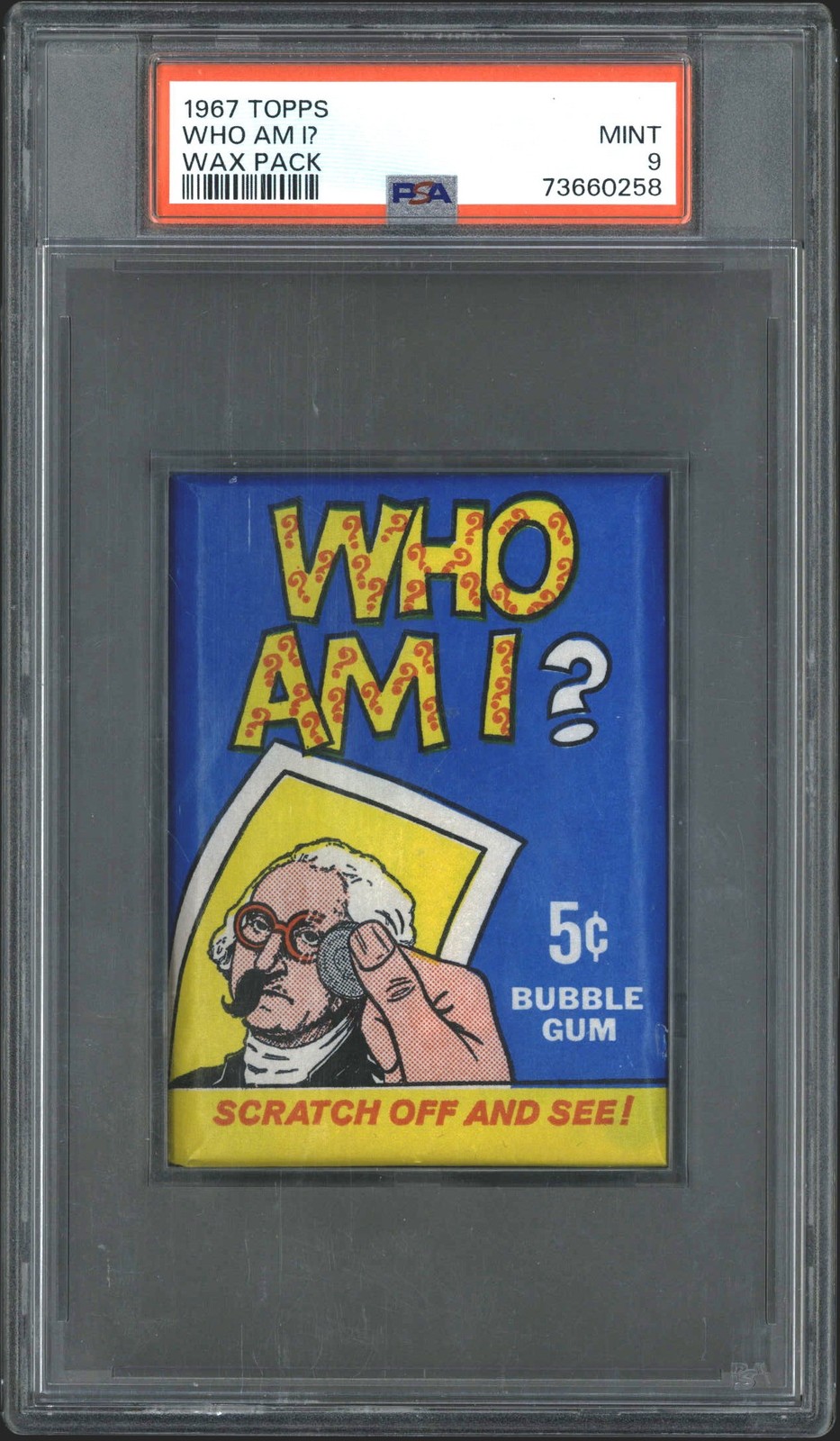 1967 Topps Who Am I? Unopened Wax Pack PSA 9 (Potential Babe Ruth)