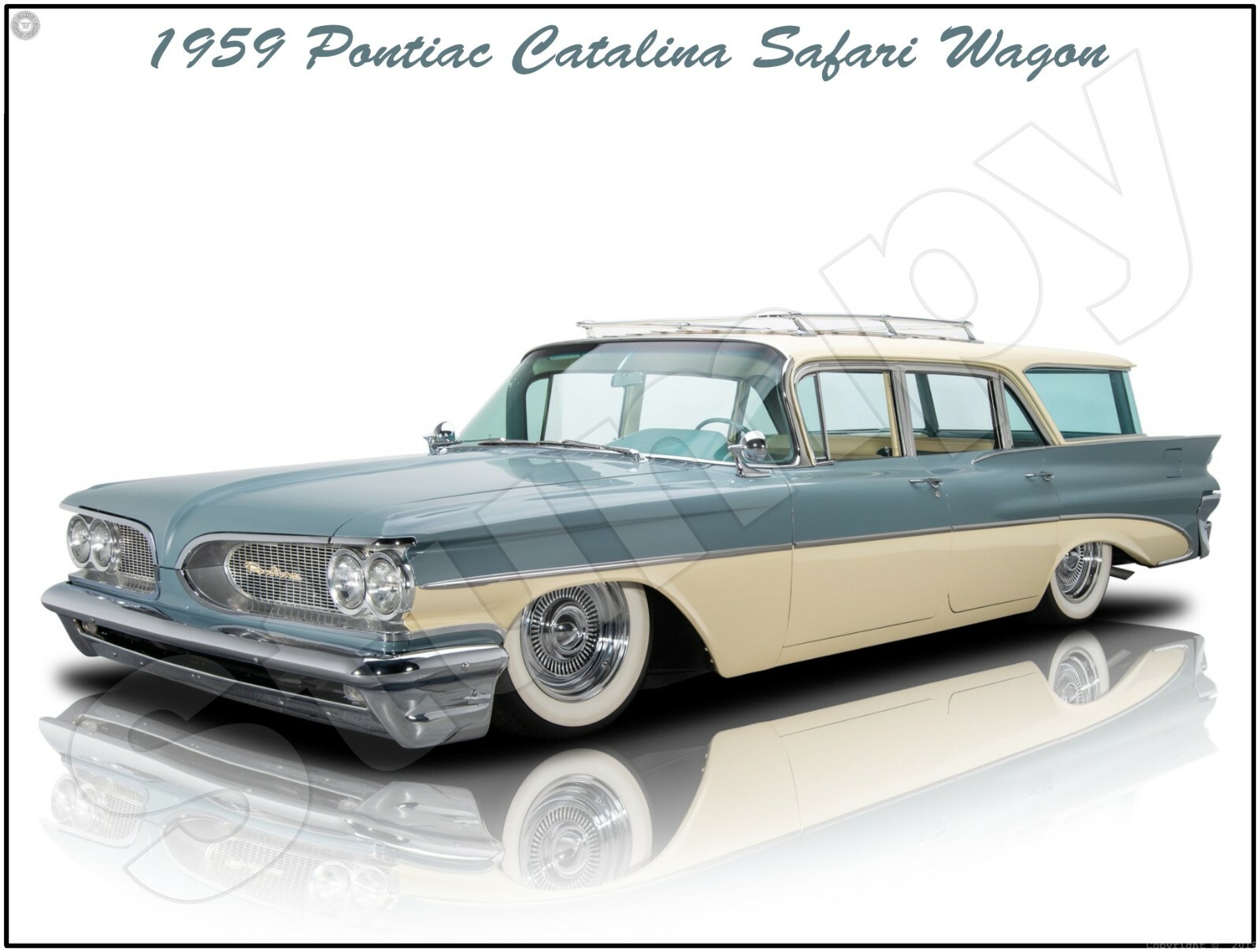 1959 Pontiac Catalina Safari Wagon Metal Sign 9