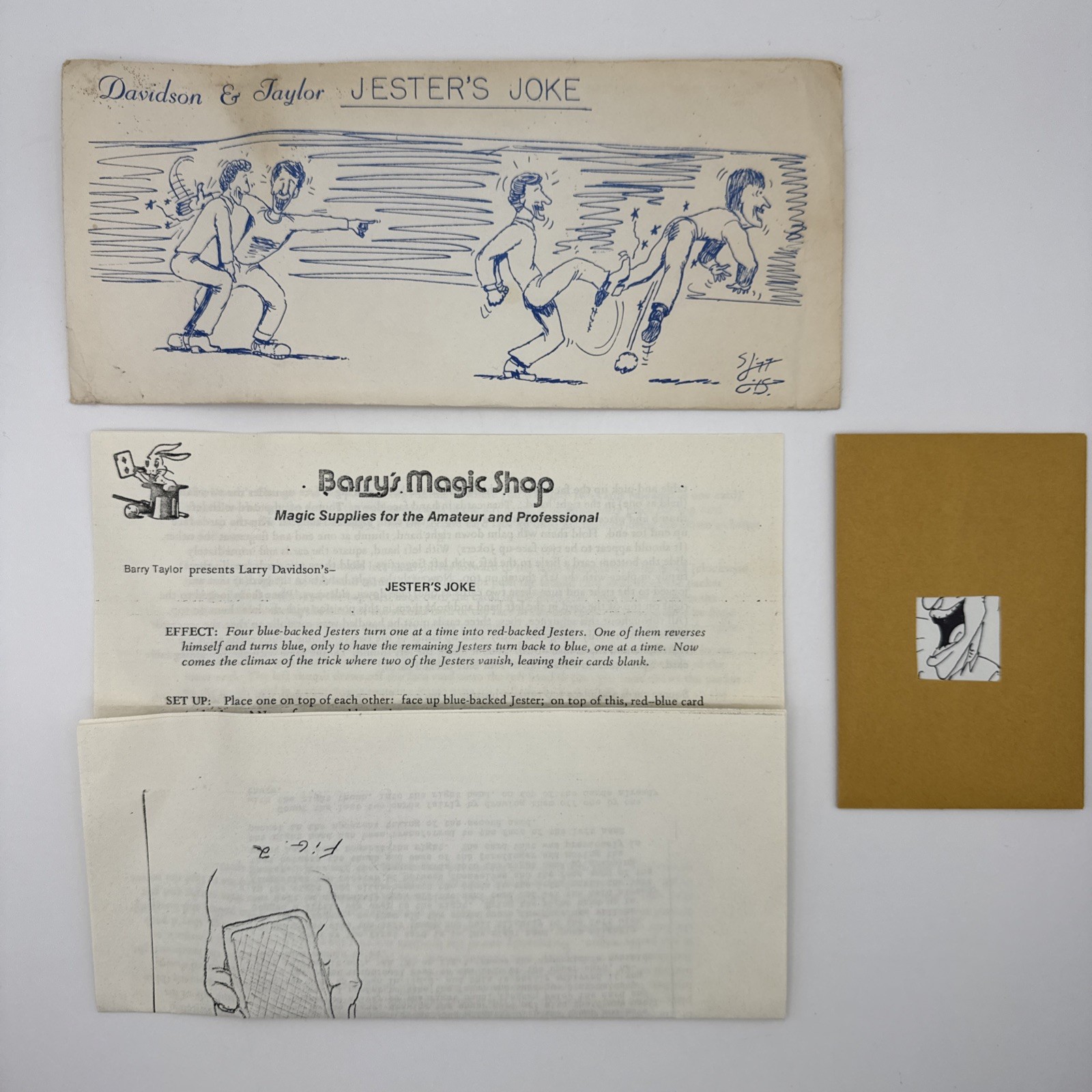 Larry Davidson’s “Jester’s Joke” (Barry’s Magic Shop) - Vintage Magic Trick Larry Davidson’s “Jester’s Joke” (Barry’s Magic Shop) - Vintage Magic Trick