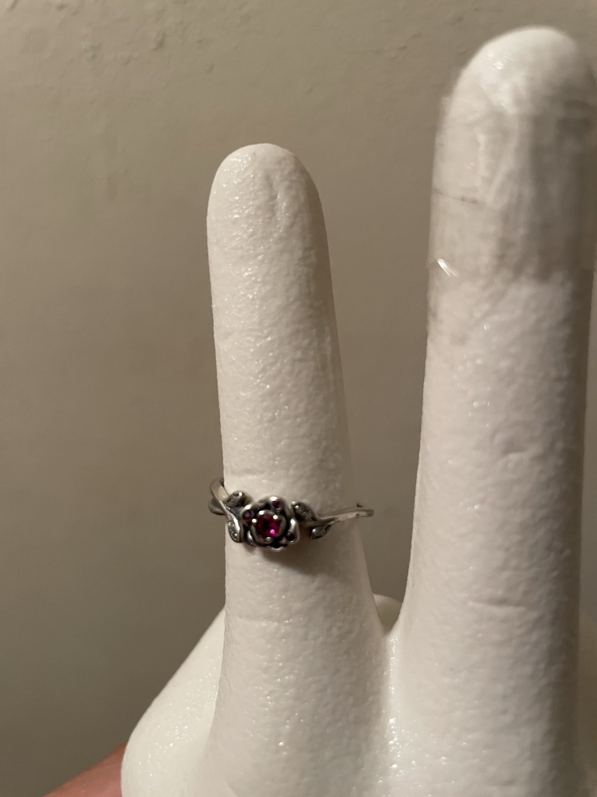 Authentic PANDORA Sterling Silver RING Disney BEAUTY & The BEAST  Size 8
