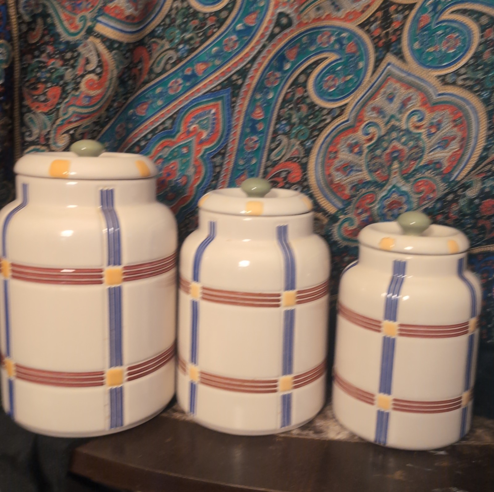 Vintage Longaberger Ceramic Cannister Set