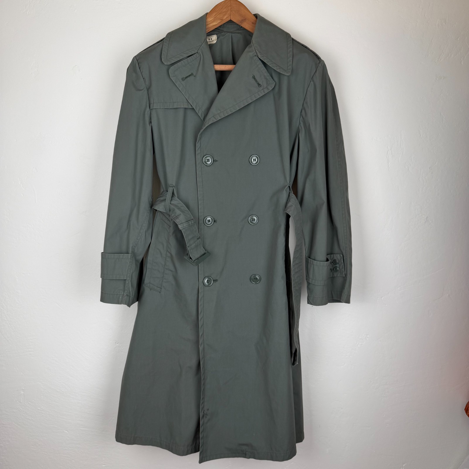 Vintage 70s Vietnam Era Military Raincoat Quarpel AG 274  Size 38 R