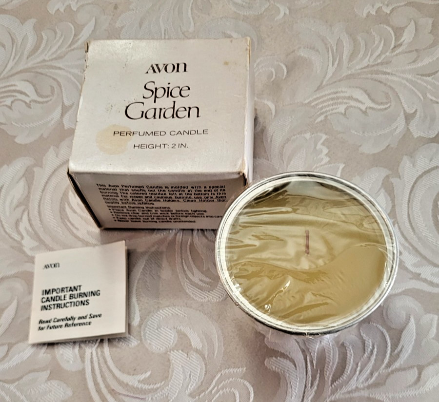Vintage Avon Spice Garden Perfumed Candle with Box & Instructions Vintage Avon Spice Garden Perfumed Candle with Box & Instructions