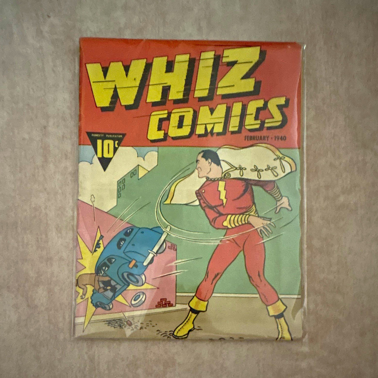 Whiz Comics 10¢ Comic Book February 1940 Golden Age Captain Marvel Issue Whiz Comics 10¢ Comic Book February 1940 Golden Age Captain Marvel Issue