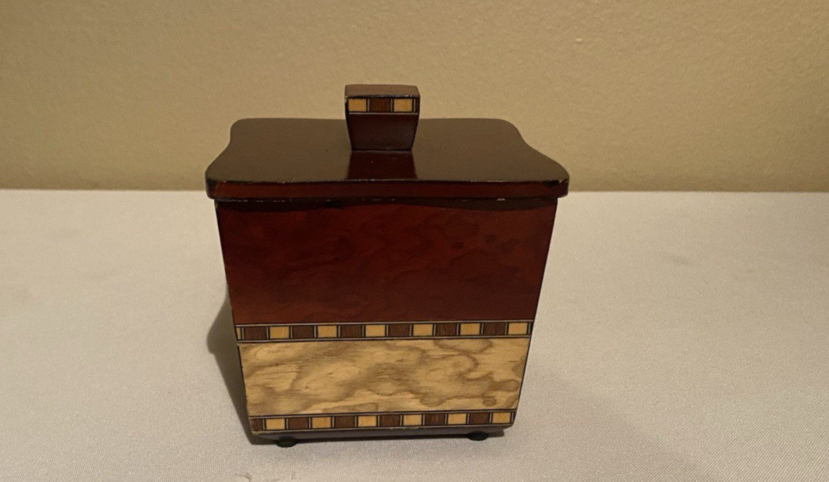 Vintage Veratex Wood Jewelry Trinket What-not Box 4\ Vintage Veratex Wood Jewelry Trinket What-not Box 4\