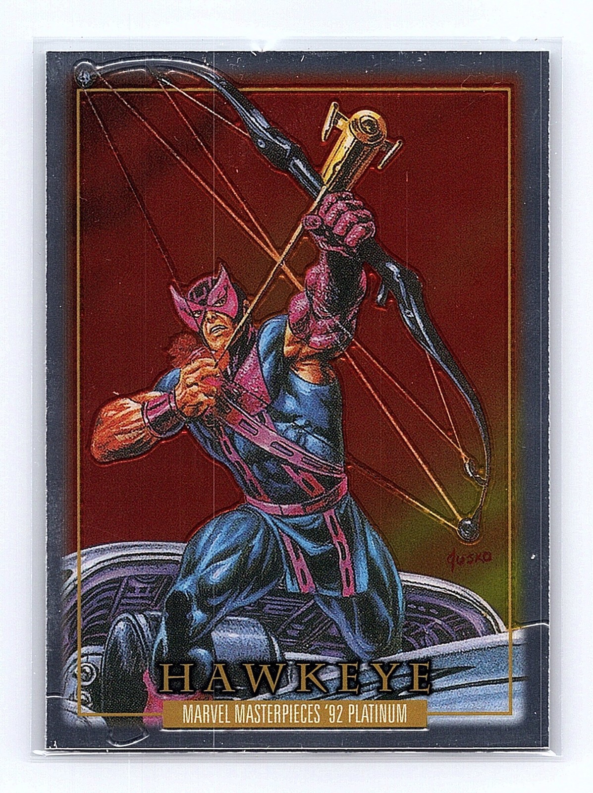 1992 SkyBox Marvel Masterpieces #34 Hawkeye
