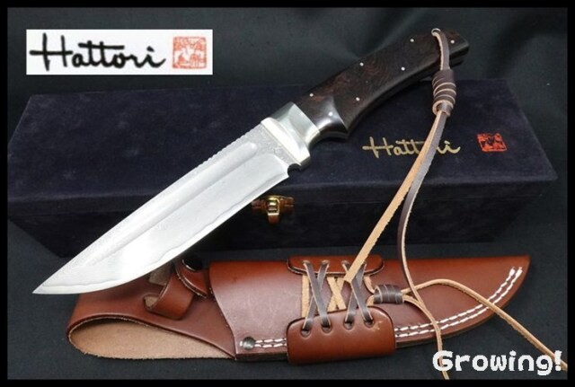Hattori KD30-Miyabi Knife Kauri X Damascus Steel Ebony Handle Custom Made Japan