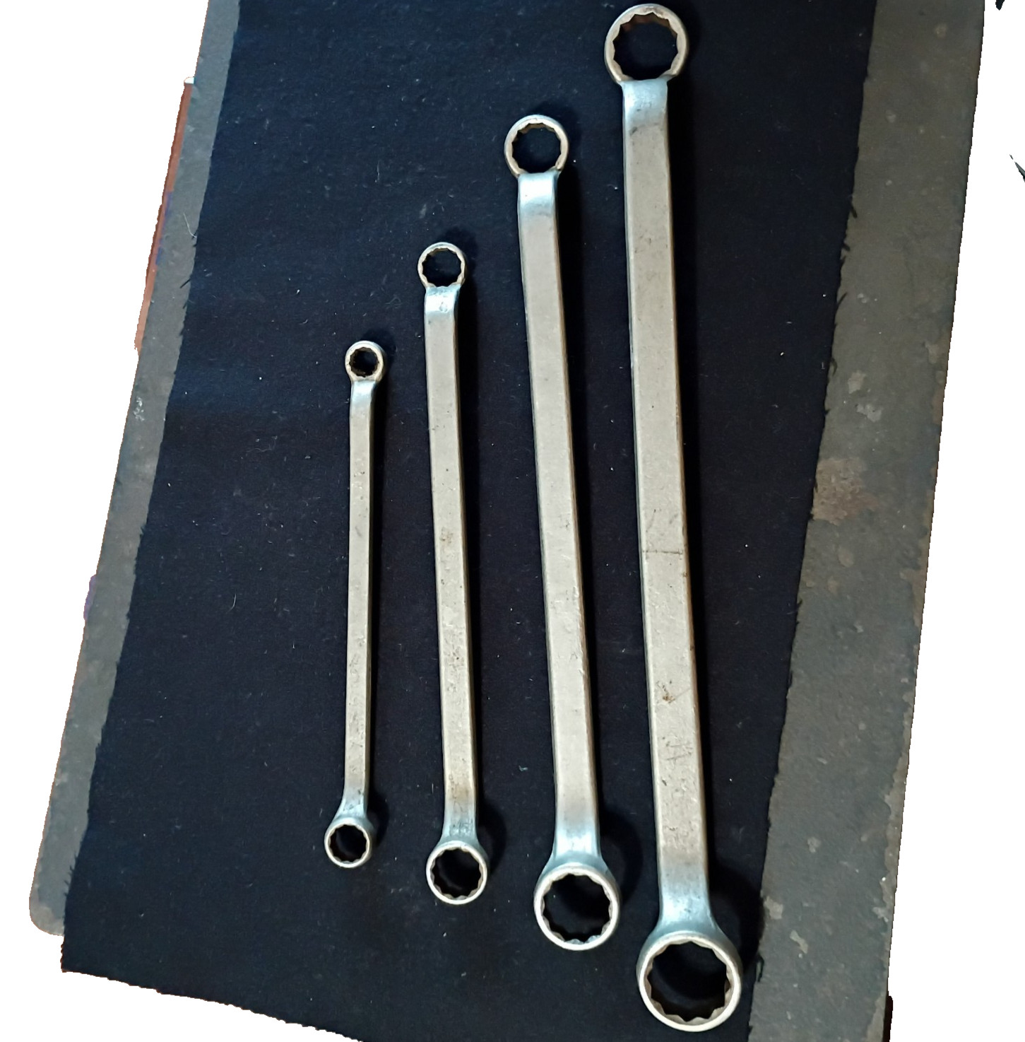 4 Barcalo Buffalo 3/8 Thru 7/8 SAE Box End Offset Wrenches USA Vintage Set 4 Barcalo Buffalo 3/8 Thru 7/8 SAE Box End Offset Wrenches USA Vintage Set