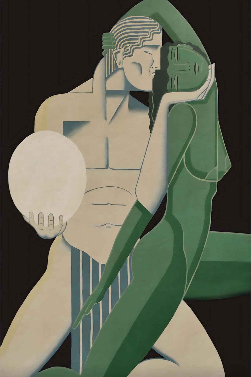 Art Deco Style Lovers 1920s 16x24” Premium Art Print 200gsm 💎