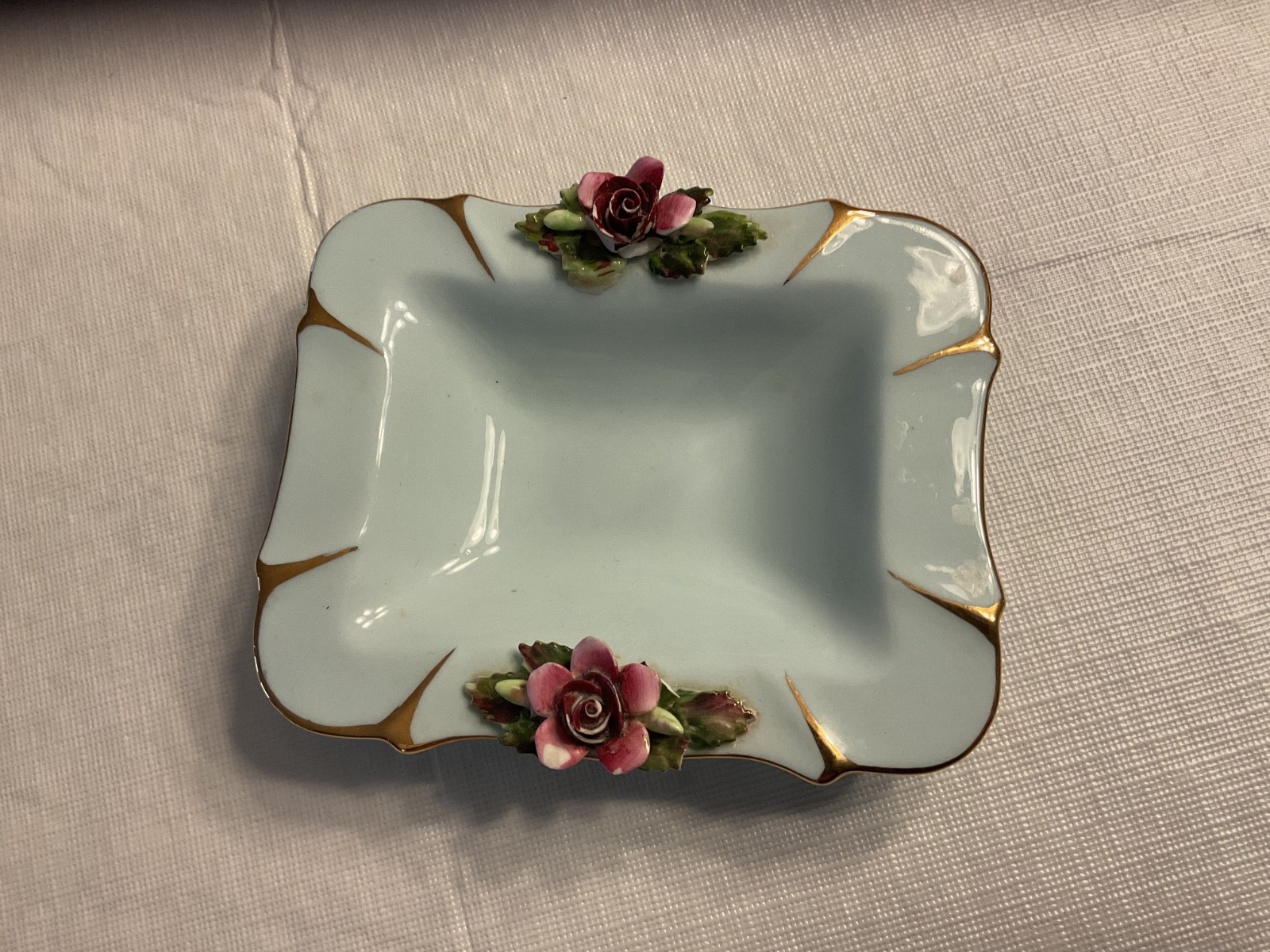 Royal Adderley floral fine bone china jewelry dish - Staffordshire  England