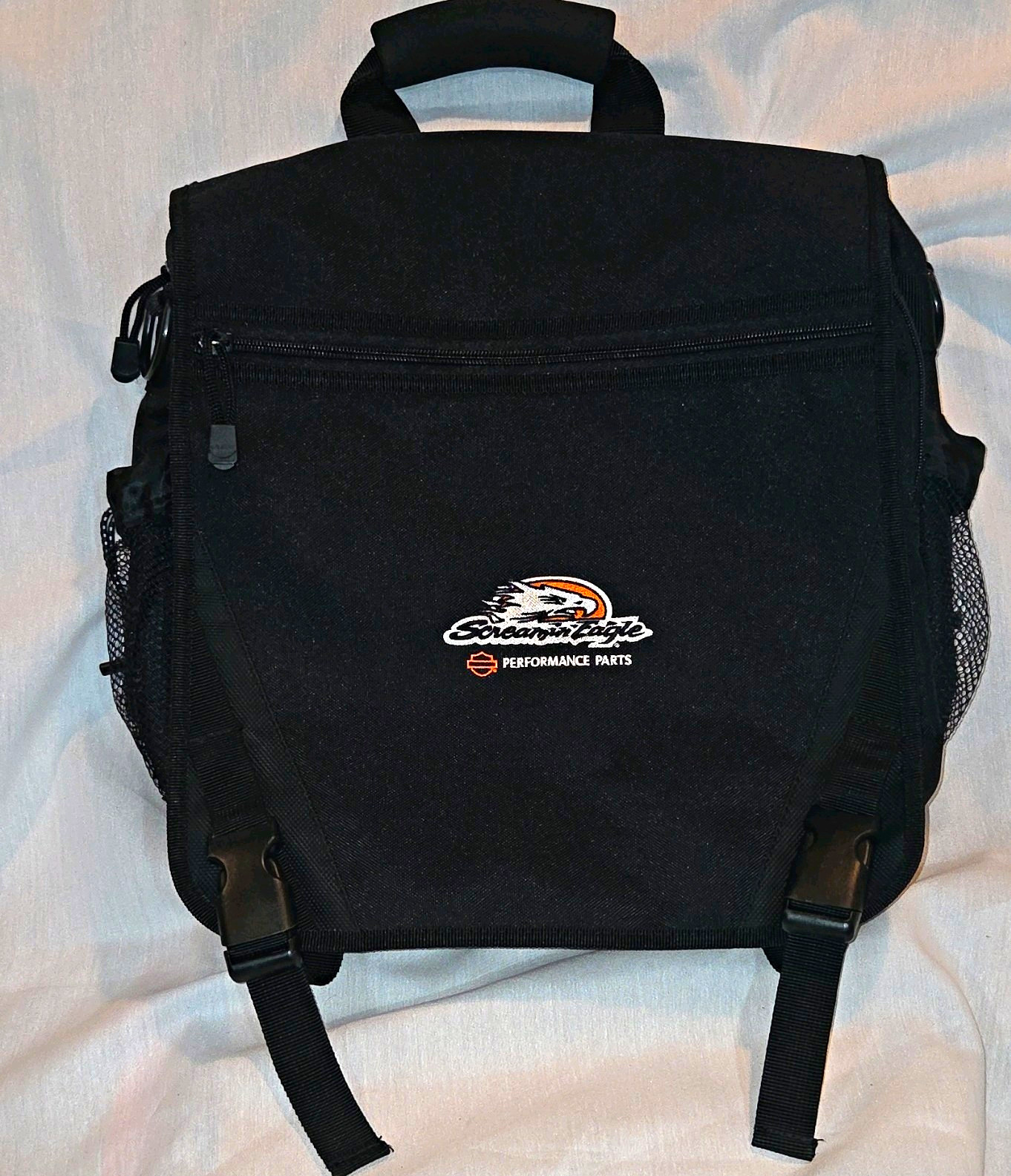 VTG Harley Davidson Screamin Eagle Messenger Bag Leeds 8400-12BK Crossbody NWOT