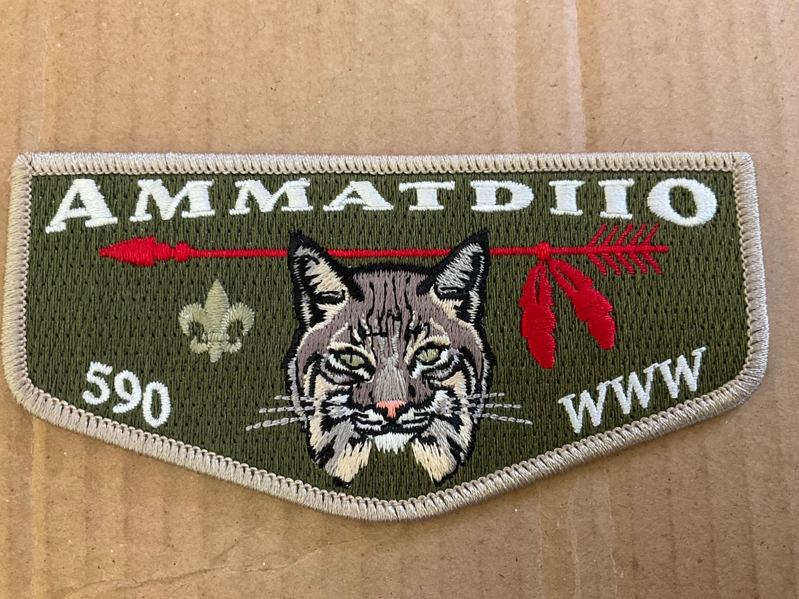 Ammatdiio Lodge 590 Greyish Border OA Flap