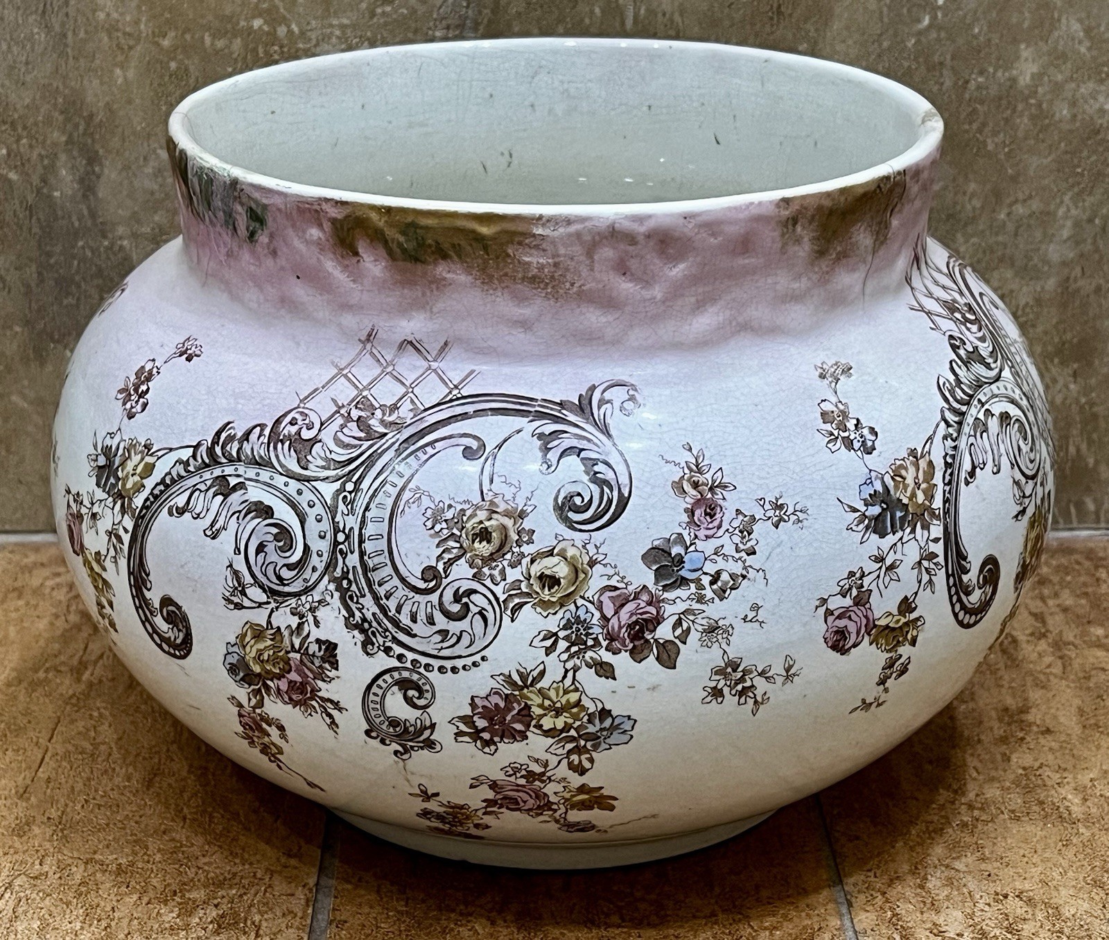 Antique Jardiniere Planter By Burroughs & Mountford (B&M) China of New Jersey