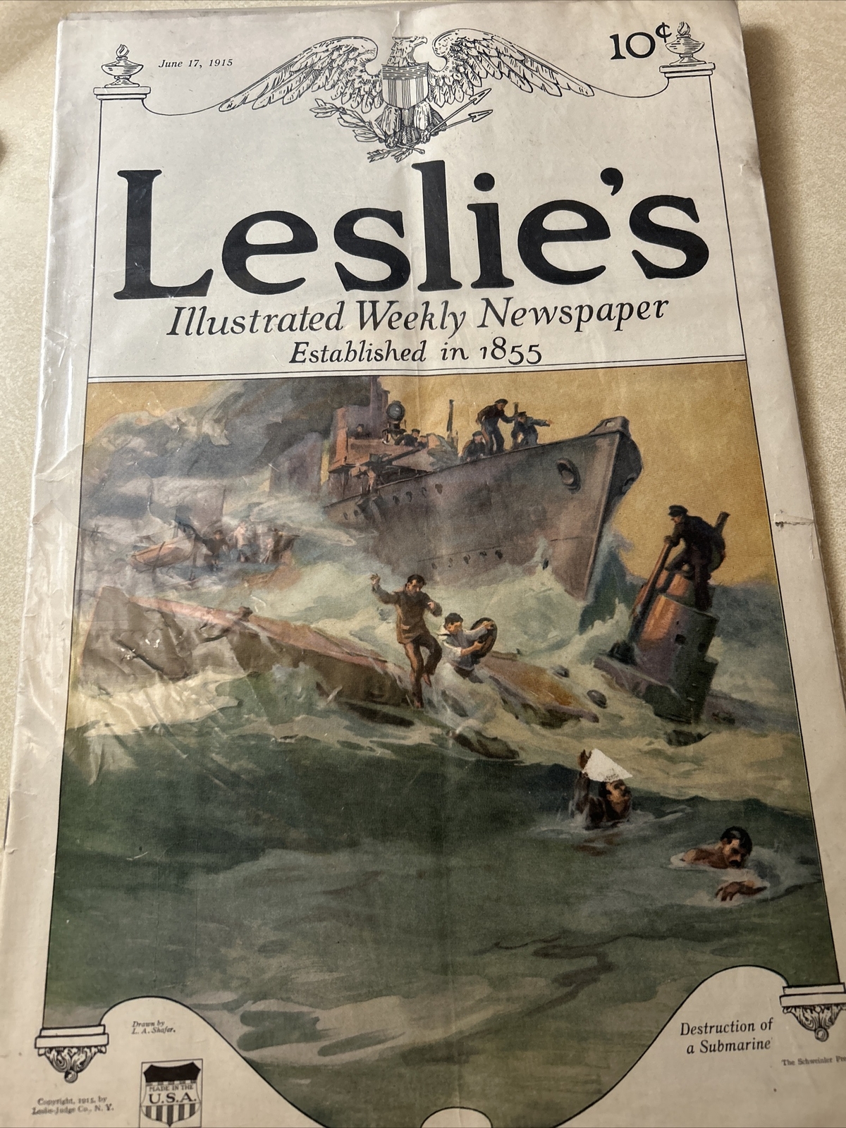 Leslie\'s Illustrated Weekly Magazine #3119 FN 1915 Leslie\'s Illustrated Weekly Magazine #3119 FN 1915