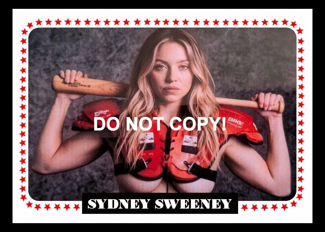 Sydney Sweeney Art Card Blank Back  New