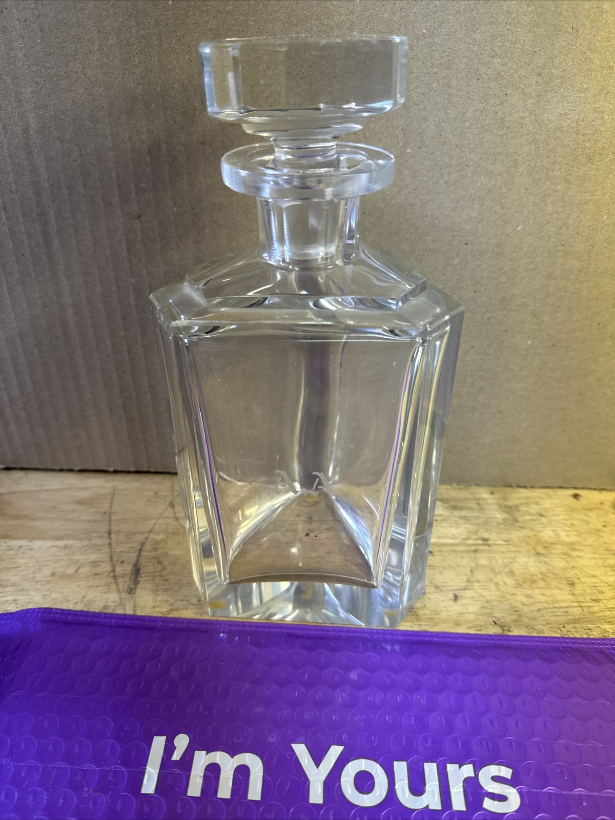 Ceska 24%  Lead Crystal Decanter with Stopper Barware Beautiful
