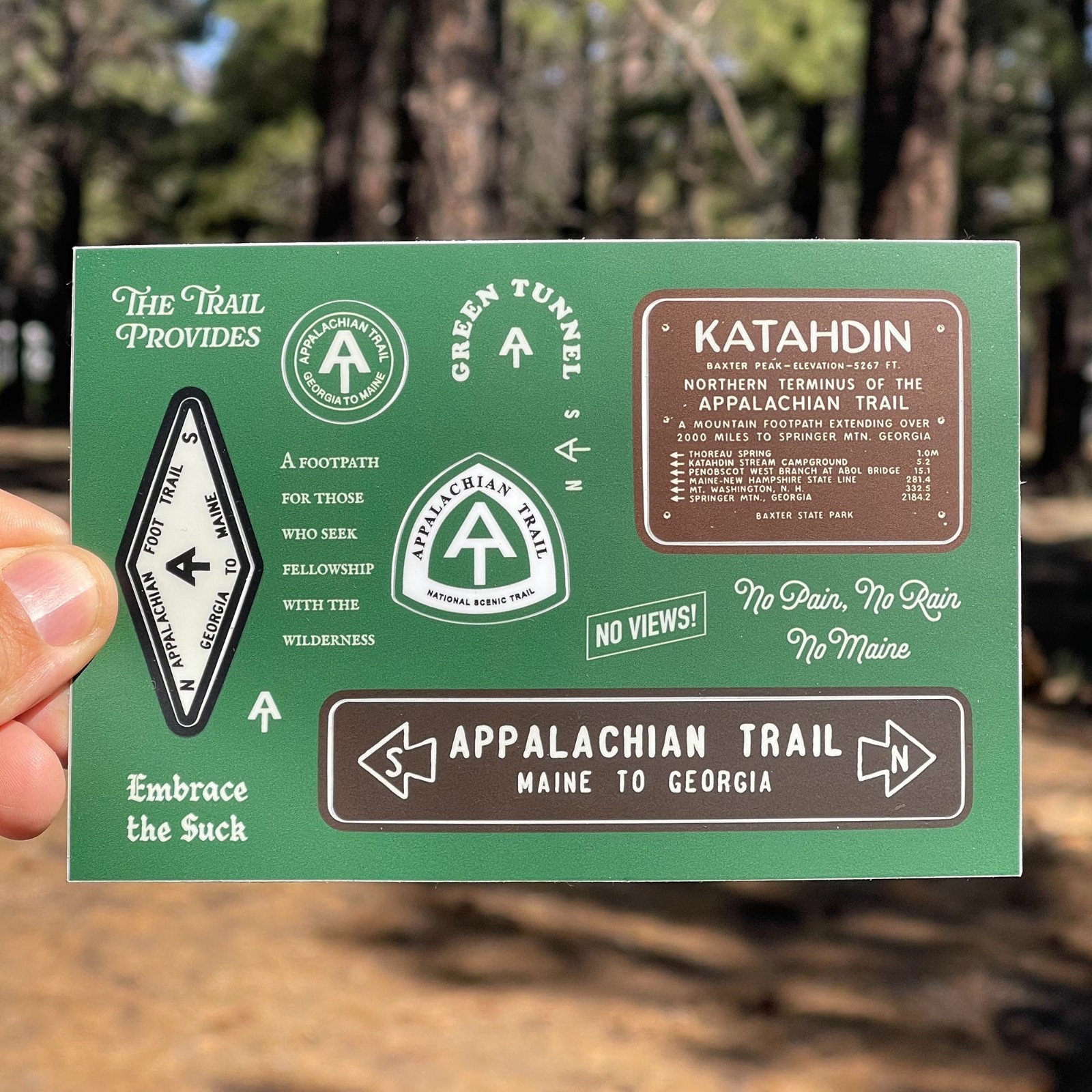 Appalachian Trail Vinyl Sticker Sheet 4x6 Appalachian Trail Vinyl Sticker Sheet 4x6