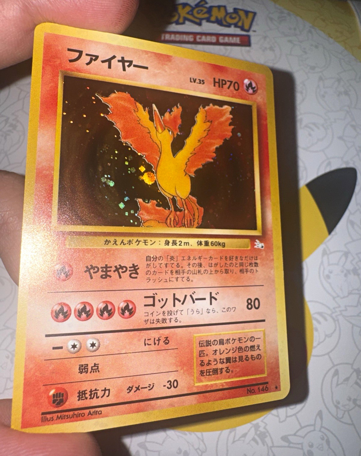 The Pokémon Company Moltres No.146 Mystery of the Fossils Holo Rare JP 1996