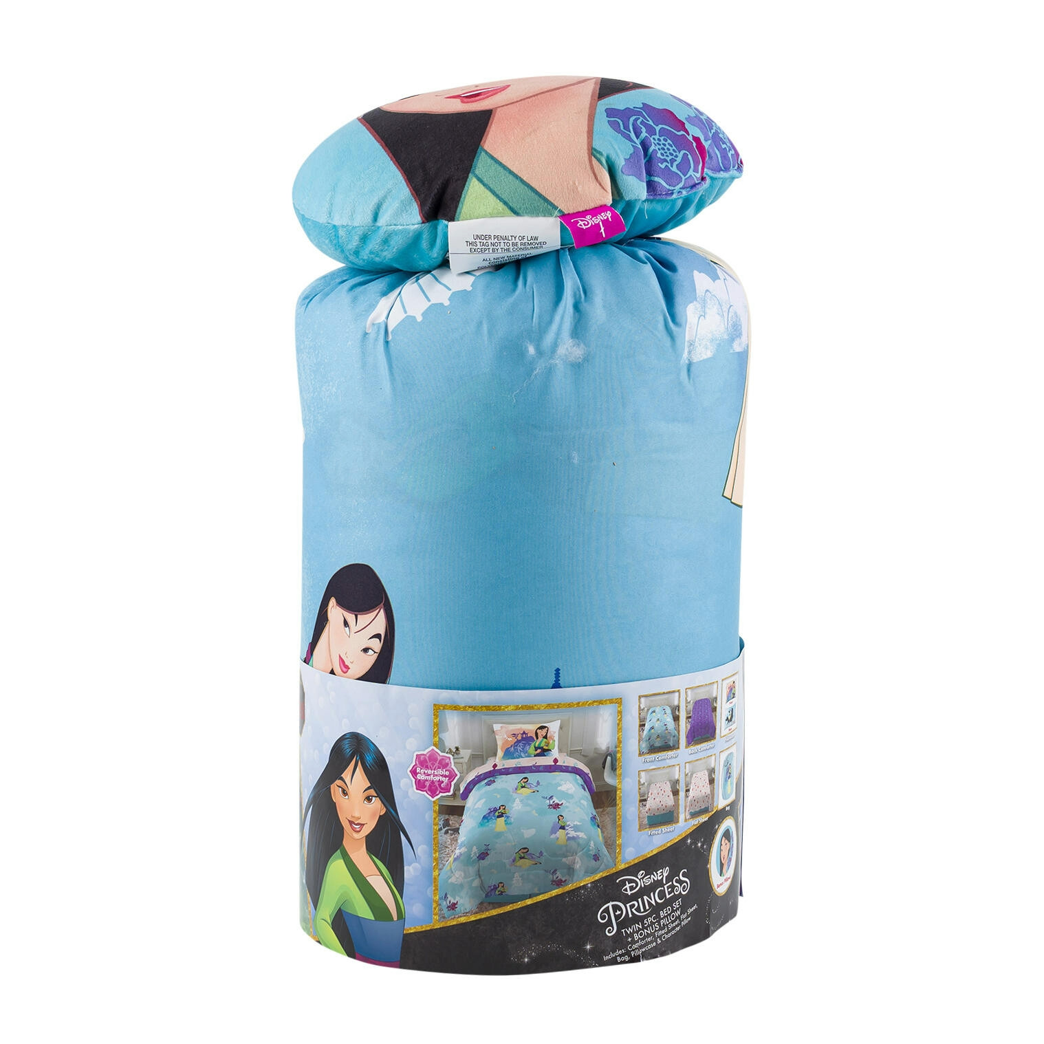 Disney Princess Mulan Twin 5pc Bed Set with Bonus Pillow Disney Princess Mulan Twin 5pc Bed Set with Bonus Pillow