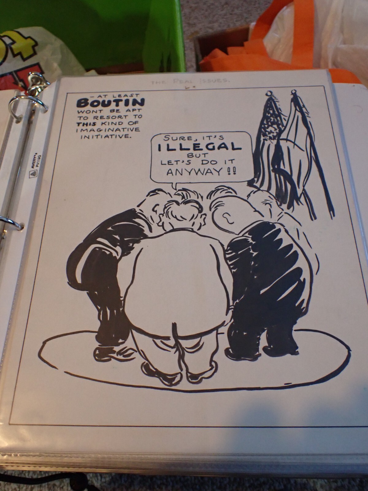 BERNARD L. BOUTIN GOVERNOR CAMPAIGN NEW HAMPSHIRE 1958 SKETCH DRAWRING ORIGINAL