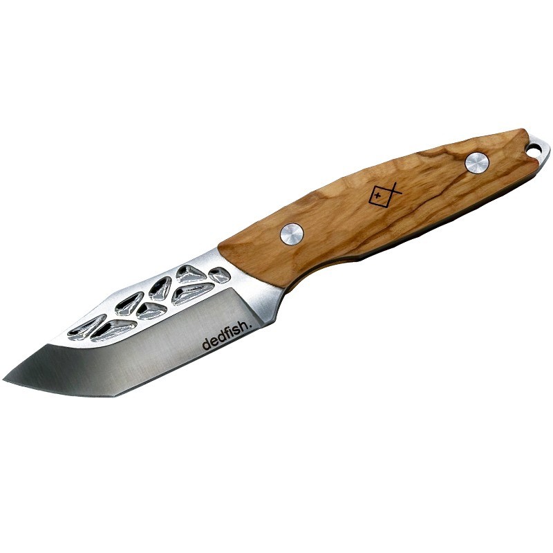 Dedfish Co McCrea VG10 Steel Full Tang Fixed Blade Wood Handle w/ Leather Sheath