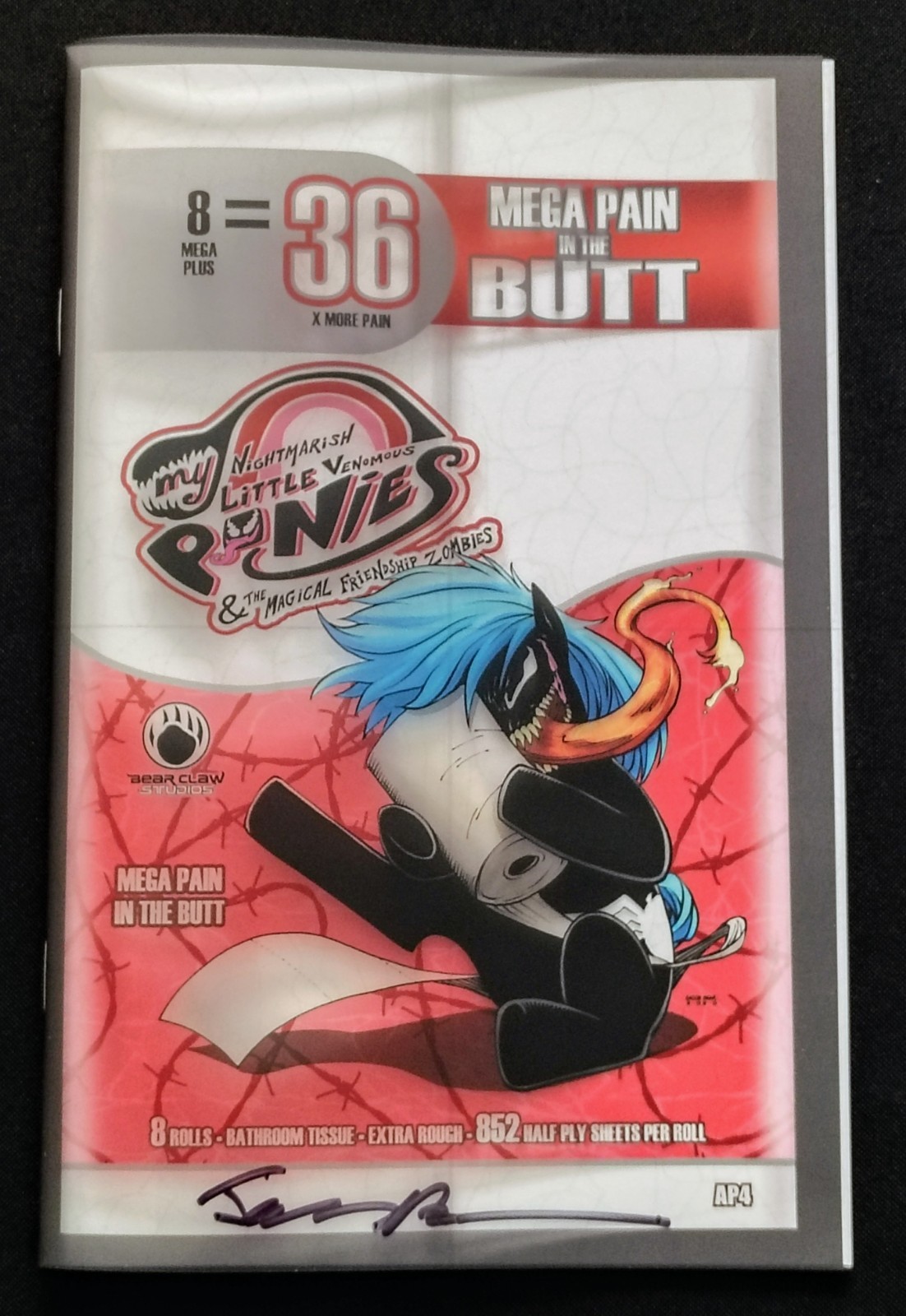 Rare Nightmarish Little Venomous Ponies Toilet Paper Acetate Variant SIGNED AP7 Rare Nightmarish Little Venomous Ponies Toilet Paper Acetate Variant SIGNED AP7