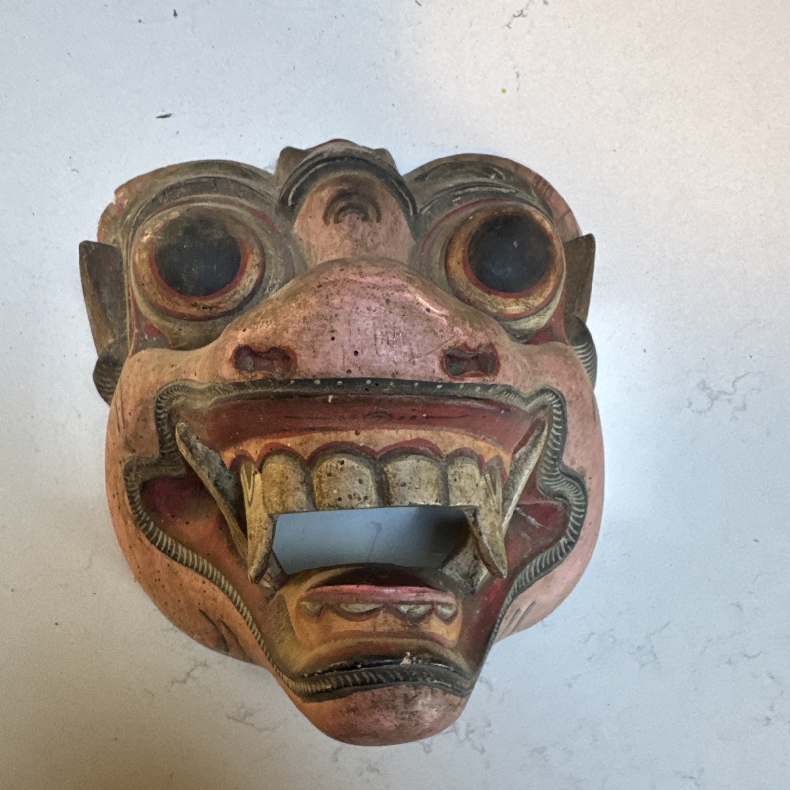 Vintage Hand Carved Indonesian Balinese Rangda Mask Vintage Hand Carved Indonesian Balinese Rangda Mask