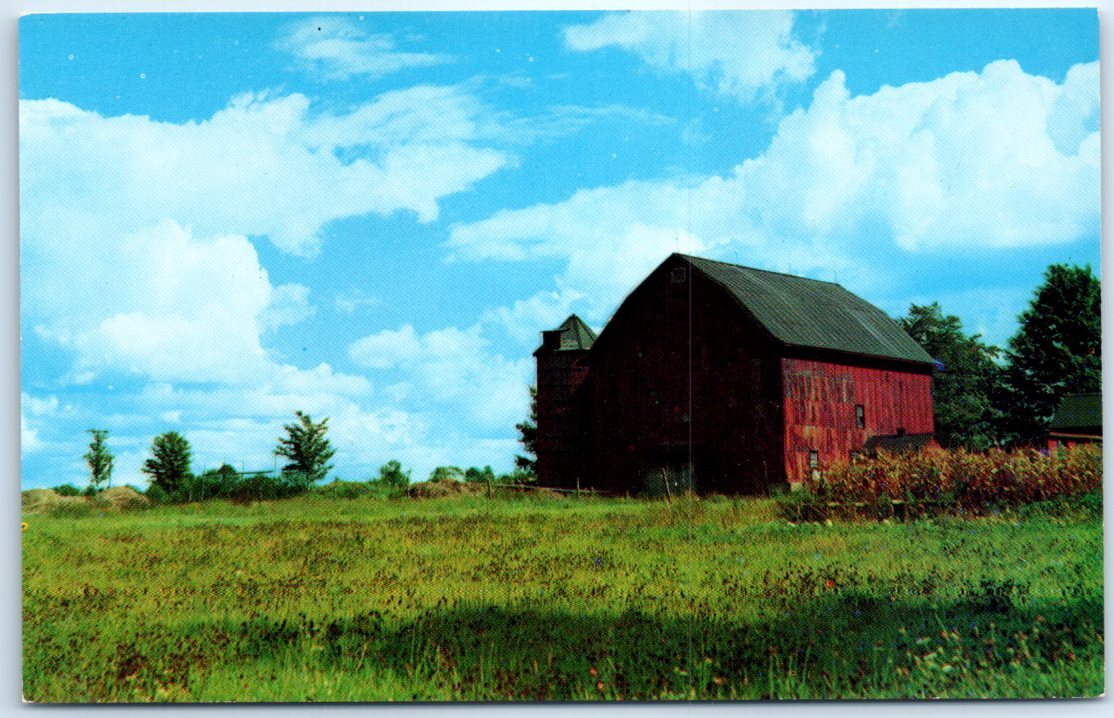 Postcard - Typical American farmland scene