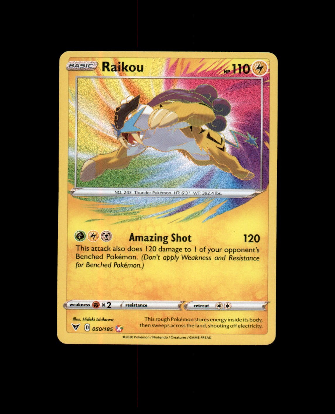 Raikou 050/185 Vivid Voltage 2020 Amazing Rare Holo NM