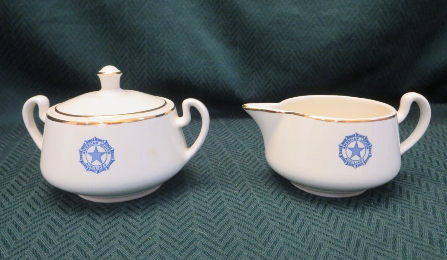 American Legion Auxiliary Covered Sugar and Creamer W.C. Bunting Multiple Avail.