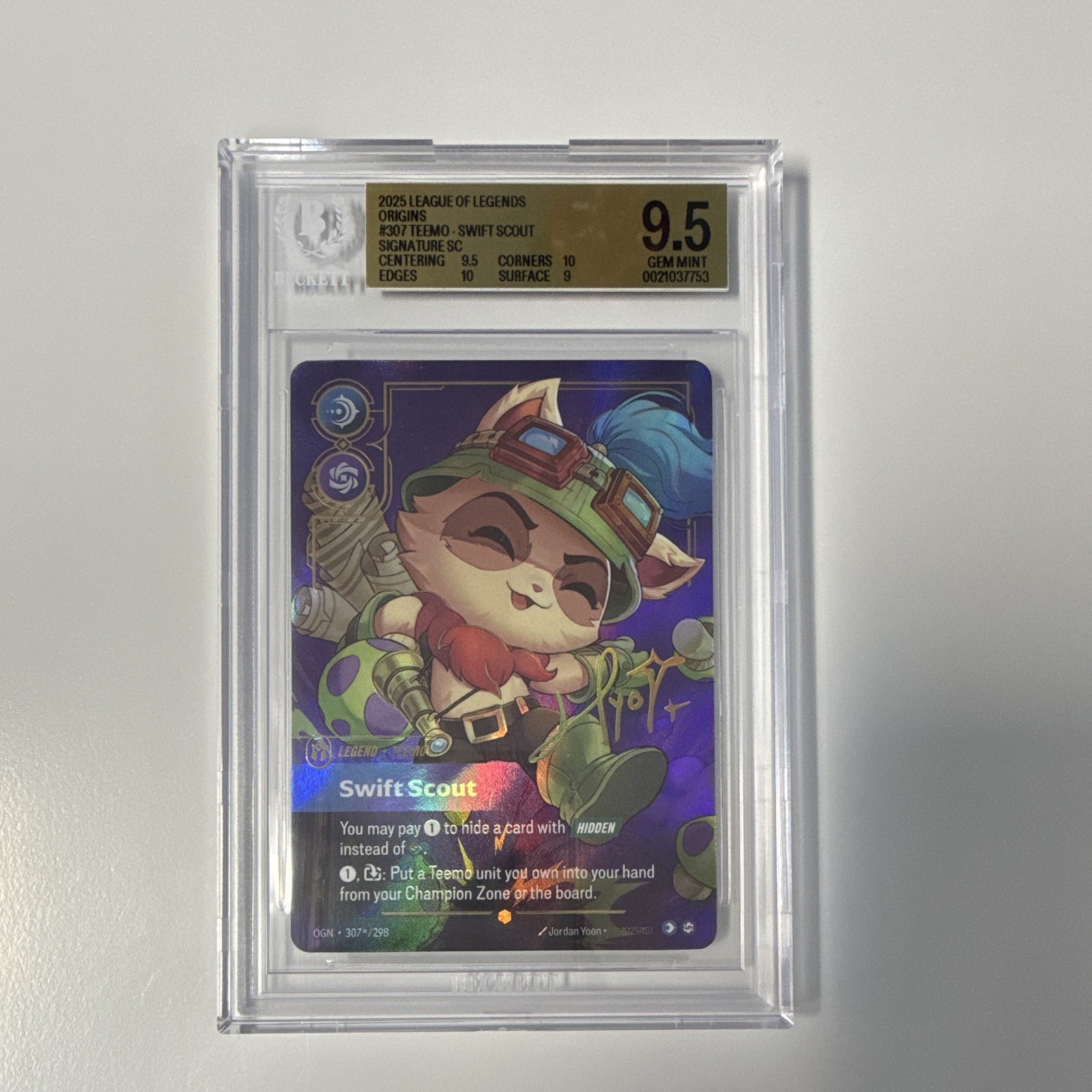 Riftbound TCG 2025 League of Legends Origins Teemo Swift Scout #307 Signature