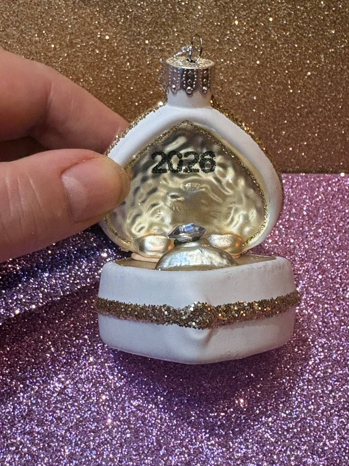 NEW Robert Stanley 2026 ENGAGEMENT RING HEART ORNAMENT  2.81” x 2