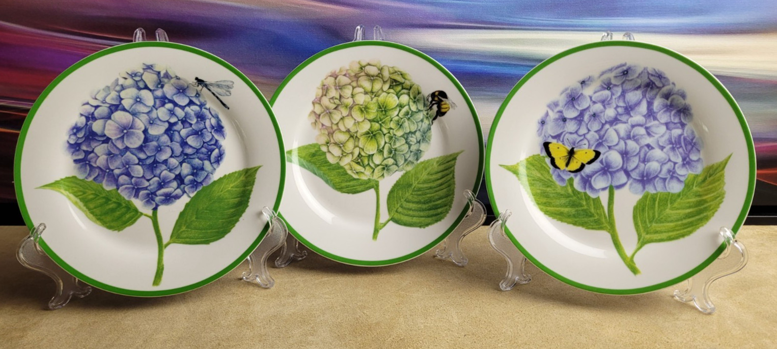 American Atelier Hydrangea Plates 3376 Discontinued - Gorgeous