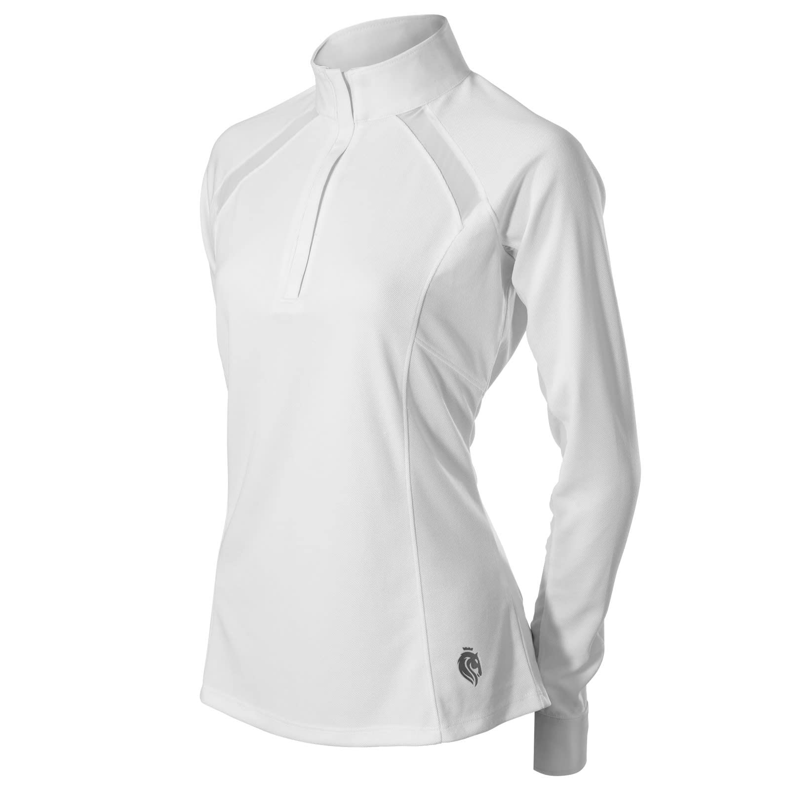 Equinavia Ingrid Womens Long Sleeve Equestrian Show Shirt White Medium