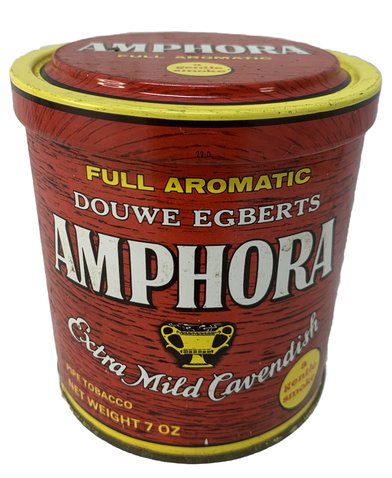 Vintage Douwe Egberts Amphora Pipe Tobacco Tin Red Extra Mild Cavendish w/ Lid Vintage Douwe Egberts Amphora Pipe Tobacco Tin Red Extra Mild Cavendish w/ Lid