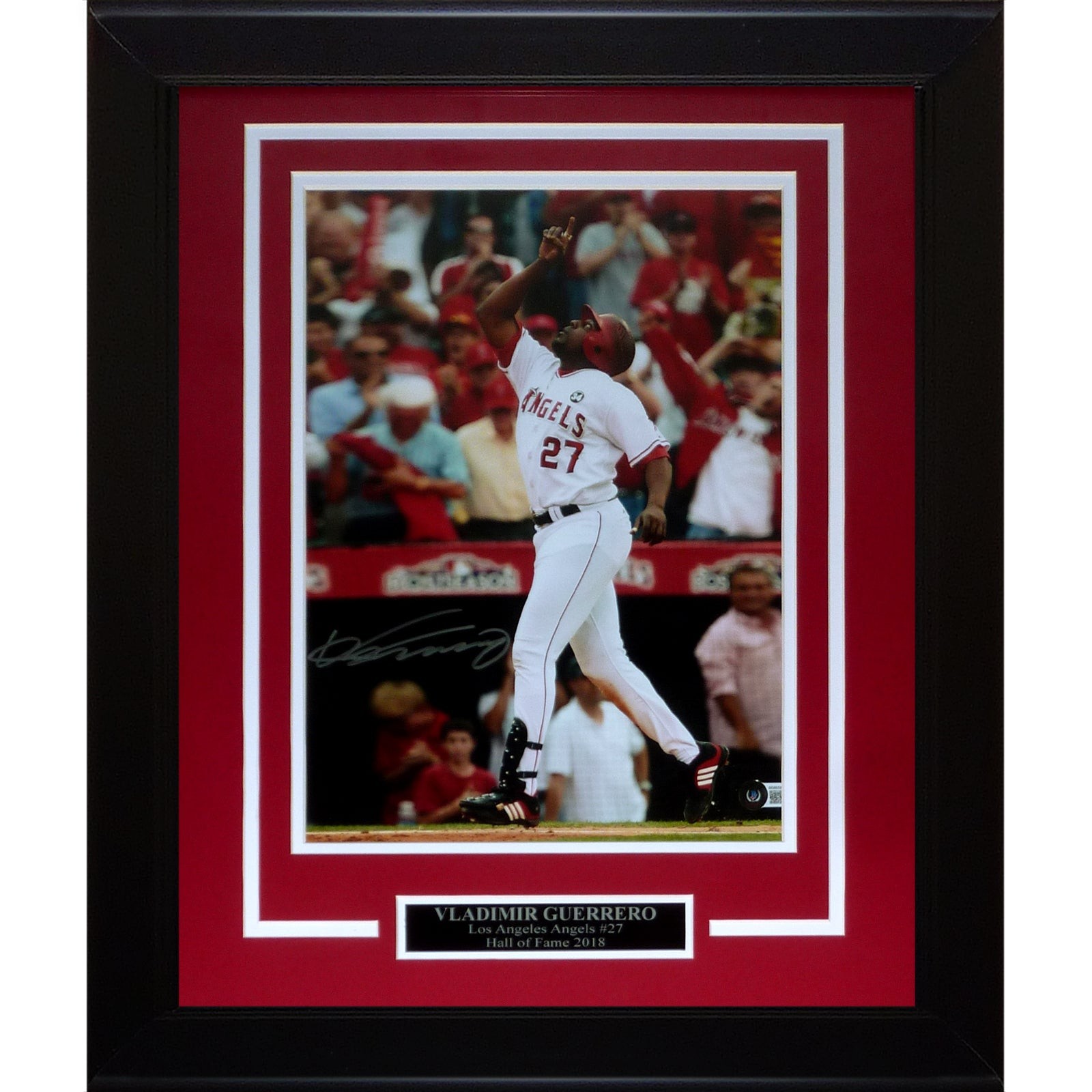 Vladimir Guerrero Sr. Autographed Los Angeles Angels Deluxe Framed 11x14 Photo - Vladimir Guerrero Sr. Autographed Los Angeles Angels Deluxe Framed 11x14 Photo -