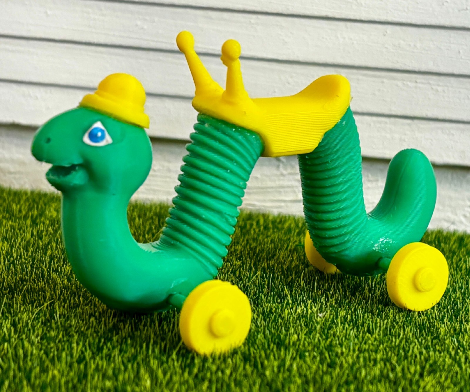 Vintage Inchworm Riding Toy Miniature | 1:12 Scale Dollhouse Replica