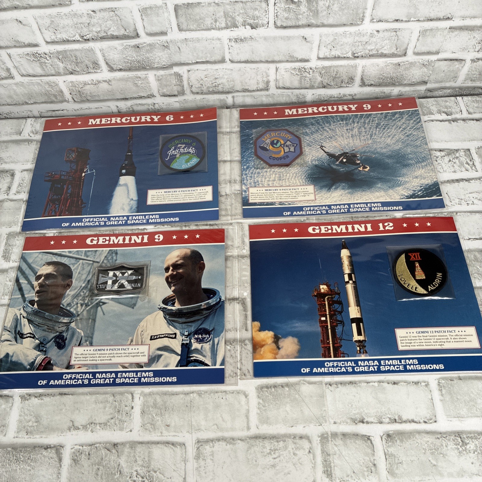 Official NASA Emblems Of America\'s Great Space Missions Space Shuttles 8 Pieces Official NASA Emblems Of America\'s Great Space Missions Space Shuttles 8 Pieces