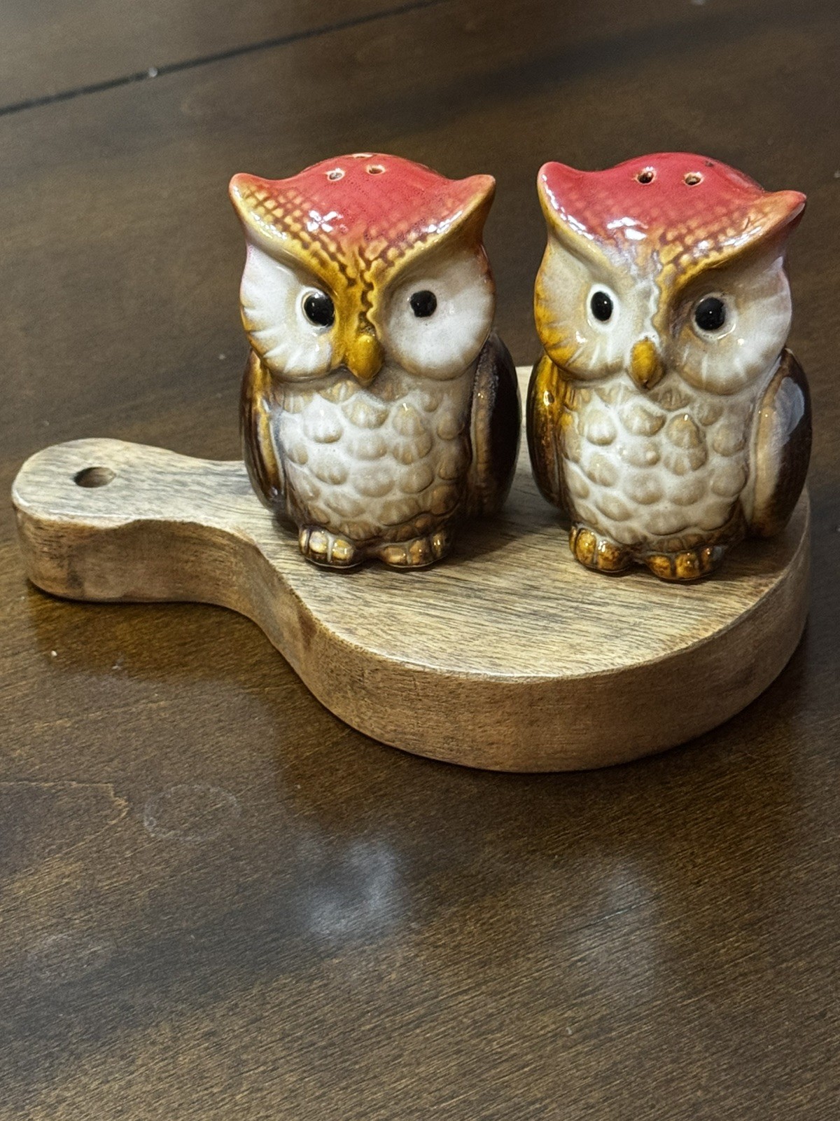 Vintage Ceramic Owl Salt and Pepper Shakers/Farmhouse Decor