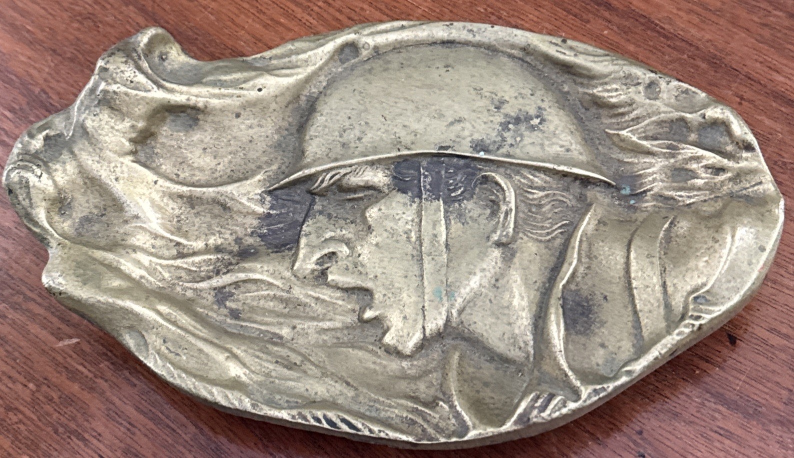 WWI-era Cast Metal Tray / Change Dish Marked “OUR LIBERATORS” WWI-era Cast Metal Tray / Change Dish Marked “OUR LIBERATORS”