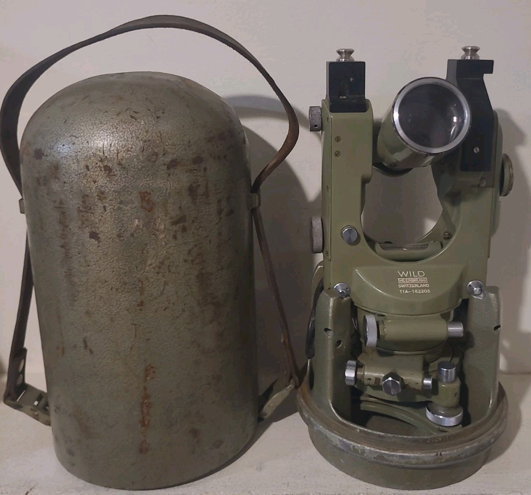 Wild Heerbrugg Kara T1-A 21731 Double-center theodolite vintage Survey Telescope Wild Heerbrugg Kara T1-A 21731 Double-center theodolite vintage Survey Telescope