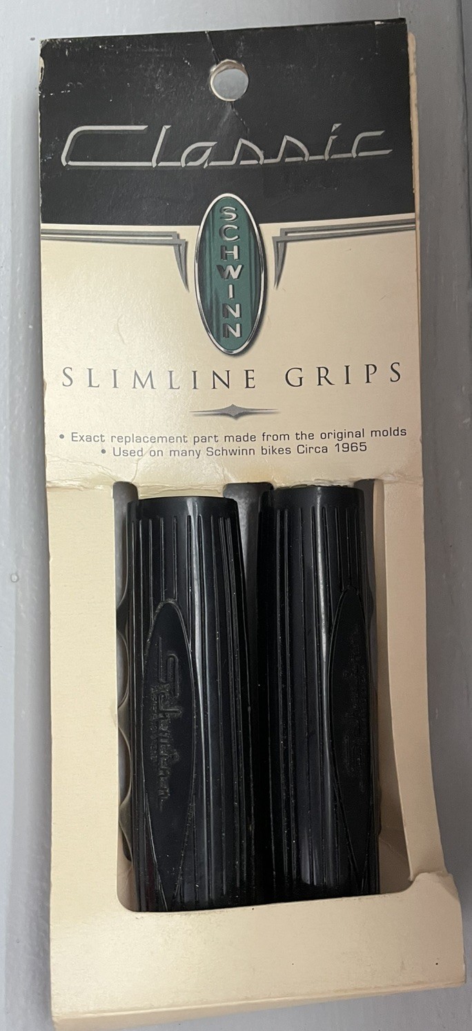 NOS Vintage Schwinn Classic Slimline Grips, Black
