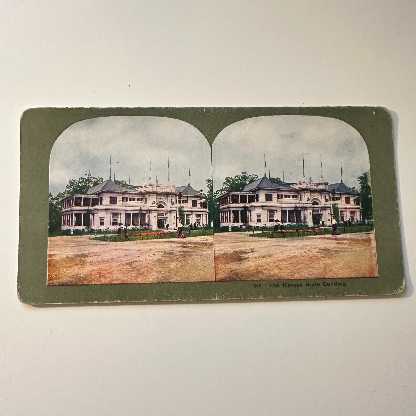 The Kansas State Building Antique Stereoview Card 5H6-4