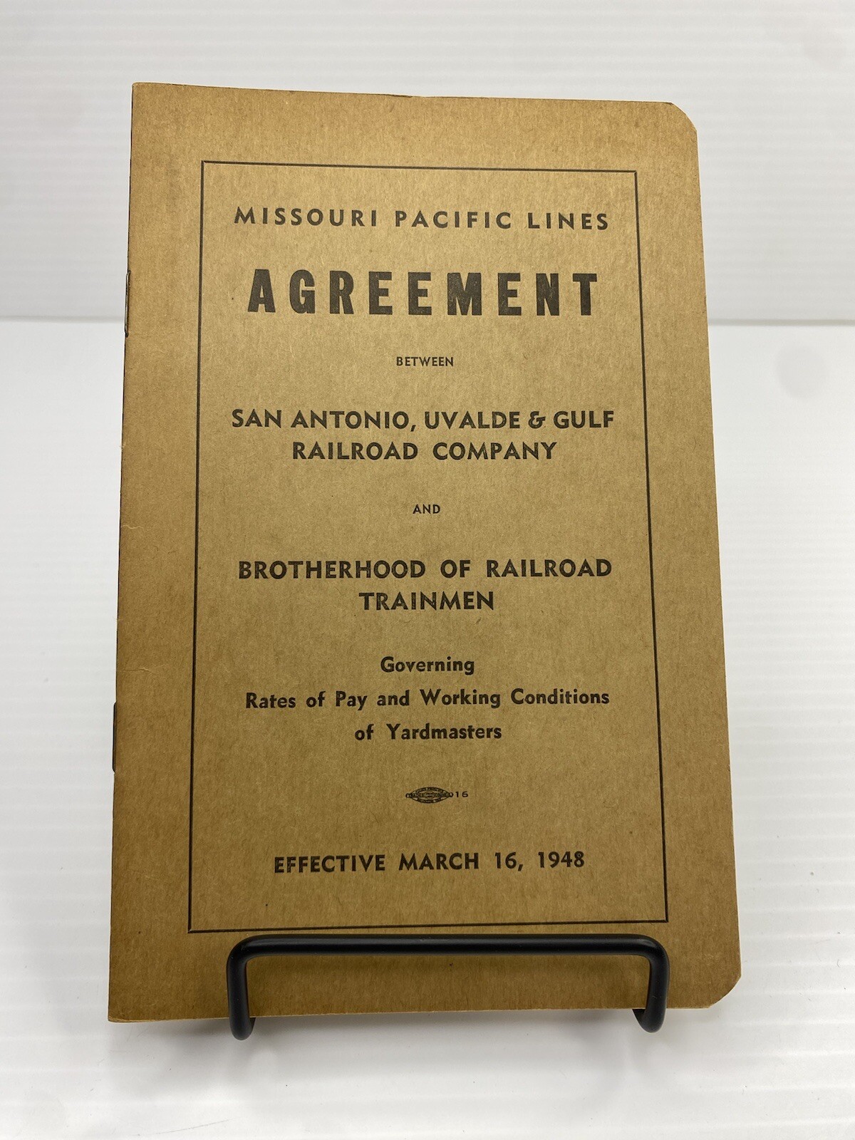 1948 San Antonio Uvalde Gulf Railroad Company Agreement Missouri Pacific Lines 1948 San Antonio Uvalde Gulf Railroad Company Agreement Missouri Pacific Lines
